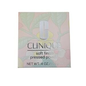Clinique Soft Finish Pressed Powder Soft Vanilla Green Marble Mirror Compact